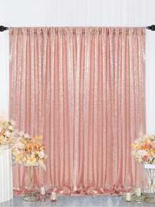1 pièce Toile de fond de fête or rose, fournitures de décoration de fête d'anniversaire, bannière de fond or rose, rideaux or rose réutilisables pour la décoration de la maison, la décoration de mariage, la décoration de douche de bébé, convient pour être assorti avec des arches métalliques et des ballons, décoration de fond parfaite, également adaptée à un usage quotidien, le tissu de fond brillant ne se démode jamais