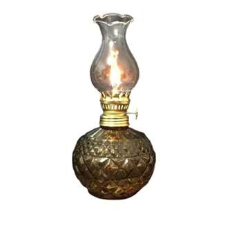 1 Christmas Ornament Vintage Glass Oil Lamp Exquisite Engraved Fuel-Burning Lamp Christmas Decoration (Excluding Kerosene) Gifts Birthday Graduation
