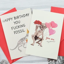 2 Sets Geburtstagskarte + Valentinstag Karte, kreativ und interessante Valentinstagskarten, "Du bist meine Kostbare Karte", Lustige Valentinstaggrußkarten, Schulanfang, Schulmaterial