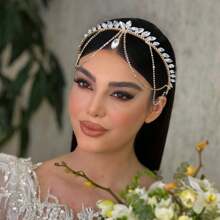 1 Stück Silber & Gold Braut Haarschmuck für Frauen, handgefertigter kronen-förmiger Haarreif für Hochzeit, Verlobung, Abschlussball