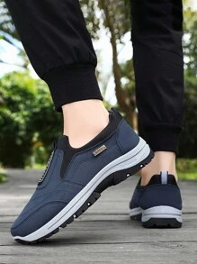 Outdoor Hiking Trekking Climbing Sneakers Couple Models, Fashion Sports Shoes Outdoor Soft Bottom Comfortable Lightweight Casual Slip-On Men Shoes - Blue - View 3
