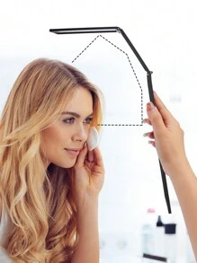 1 件 4 面折叠镜，DIY 化妆镜，方便口袋镜，360 度旋转，带防摔泡沫袋和纸盒包装 - 彩色 - 查看 4