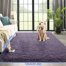 1 tấm thảm lông hình chữ nhật/Thảm phòng khách phòng ngủ nhỏ, 1 tấm thảm lớn - xám tím - Xem 15