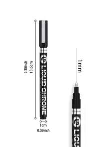 1 stuk Chrome Marker Zilver Goud Marker Pen Voor Kaarten, Posters, Steenmokken, Keramiek, Glas, Metaal Ambachtelijke Verf Pen