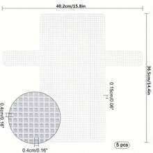 1/2/5 件塑料网眼帆布袋片塑料袋形网罩 DIY 工艺手提包配件亚克力纱线工艺针织 - 白色 - 查看 3
