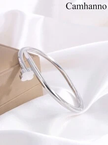 Camhanno 1 pièce de bracelet en acier inoxydable neutre délicat et polyvalent, parfait pour offrir à un ami