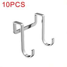 Móc treo đồ hình chữ S đôi bằng thép không gỉ - Không cần khoan, chống gỉ cho tủ bếp và phòng tắm - Móc treo đồ đa năng cho cửa - Nhiều màu - Xem 10
