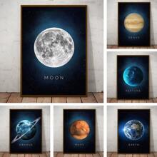 HALFLEMART 1 pieza Póster de lienzo con galaxia espacial, para decoración de sala de estar y dormitorio