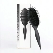 1PC New Upgrade Plus Detangler Hair Brush, Curl Defining Brush, Curly Hair Brush, Styling Brush For Detangling Shaping & Defining Curls, For Women And Men All Hair Types - Multicolor - View 8
