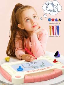 1 bảng vẽ cho trẻ em, bảng viết từ tính, đồ chơi vẽ tranh Scribble cho bé, quà tặng phù hợp cho bé trai và bé gái, quà tặng Giáng sinh (Màu sắc ngẫu nhiên của con dấu và bút) - Nhiều màu - Xem 4