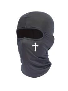 1/2 Pieces Unisex Cross Pattern Multifunctional Graffiti Punk Mask, Balaclava, Full Face Mask Suitable For Cycling, Skiing, Hiking, Fishing And Outdoor Sports, Windproof , Best Christmas Gift - Multicolor - View 3