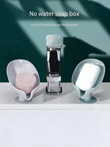4/2/1 pezzi Portasapone senza foratura con ventosa inclinata, semplice per il bagno, per raccogliere e drenare il sapone, per uso domestico e per il ritorno a scuola