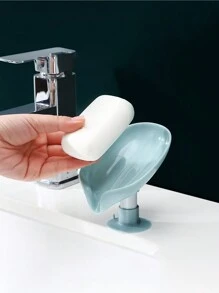 4/2/1 pezzi Portasapone senza foratura con ventosa inclinata, semplice per il bagno, per raccogliere e drenare il sapone, per uso domestico e per il ritorno a scuola
