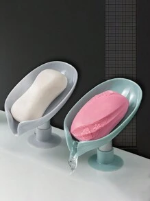 4/2/1 pezzi Portasapone senza foratura con ventosa inclinata, semplice per il bagno, per raccogliere e drenare il sapone, per uso domestico e per il ritorno a scuola