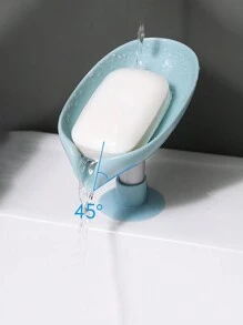 4/2/1 pezzi Portasapone senza foratura con ventosa inclinata, semplice per il bagno, per raccogliere e drenare il sapone, per uso domestico e per il ritorno a scuola