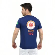 Camiseta Unissex - Samu 192 - Azul Marinho - Visão 2