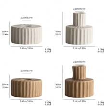 1pc Gear Shape Bohemian Style Geometric Ceramic Candle Holder, Suitable For Wedding Decor, Tabletop Decoration, Atmosphere Creation, Holiday Gift Giving, Room Decoration, Living Room Decoration