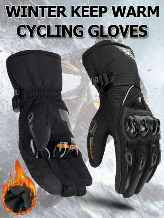 1 Pair Of Motorcycle Gloves Black Riding Glove Full Finger Gloves Touch Screen Moto Racing Gloves Outdoor Motorbike Protective Motocross Gloves Cycling Motorbike Rider Gift