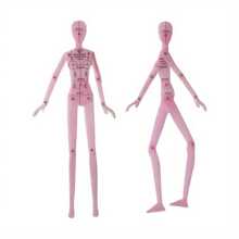 2Pcs/Set Template Ruler Sewing Humanoid Patterns Design Lightweight Garment Models Design Of Human Body Dynamic Hand Drawing Template Ruler Women Effect Drawing Style Rotating Joint - Humanoid Ruler-g - View 3
