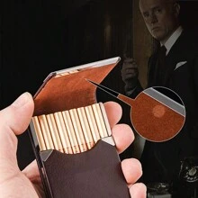 1 hộp thuốc lá da cá nhân thời trang, hộp đựng thuốc lá thô, hộp đựng thuốc lá di động có nắp lật có khóa từ, hộp đựng thuốc lá quà tặng, hộp đựng đồ dùng cho doanh nghiệp. Bạn không phải lo lắng về việc thuốc lá của mình bị hư hỏng, biến dạng hoặc thấm mồ hôi. Hộp đựng thuốc lá có thể ngăn thuốc lá hoàn toàn khỏi bị ẩm - Nhiều màu - Xem 6