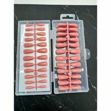 KIT240 Soft Gel False Nail Ballerina In Transparent Gel Acrylic Gel Nitesco - Ginger - View 1