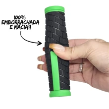Openwork Rubberized Sport Bike Glove Grip - 綠色 - 查看 4