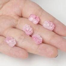 20 件 14x10 毫米彩色玻璃珠莲花珠适用于手链项链耳环 DIY 珠宝制作工艺配件 - Glass Beads - 查看 11