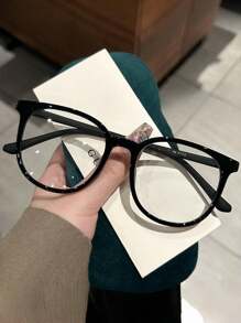 1/2/3 Pairs Women's Plastic Round Lightweight Eyeglasses Frames, Classic Casual Minimalist Style, Elegant Modern Simplistic Lightweight Glasses, Rubber Coated Temples, Autumn/Winter Christmas Accessory - Multicolor - View 13