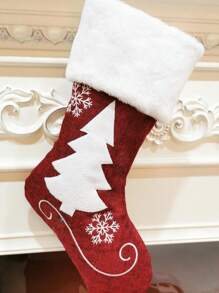 Embroidery Custom Christmas Socks Reindeer Snowflake Red Christmas Socks Plush Cute Holiday Atmosphere Pendant Anniversary Gift, Birthday Gift, Mother's Day Gift, Father's Day Gift, Best Friend Gift, Gift For Mom/Dad, Gift For Her/Him, Gift For Girlfriend/Boyfriend/Friend - Multicolor - View 3