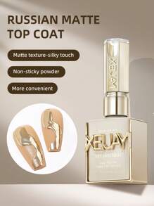 XEIJAYI 1Pc 15ml Rubbian Matte Tap Coat For Nails,Long Lasting Clear Rubber Coat LED UV Strengthen Nails High Gloss Top Finish Gel Nail Polish