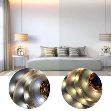 Striscia luminosa a LED con pulsante monocromatico da 5V, luce bianca calda 3000K / luce bianca fredda 6000K opzionale, interfaccia USB per un facile collegamento all'alimentazione, lampadine uniformemente luminose, colori brillanti, adatta per camere da letto, retroilluminazione TV, basi per vino, armadi e altre decorazioni di illuminazione.