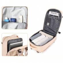 Large Travel Executive Backpack For Men And Women - 米色 - 查看 2