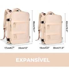 Large Travel Executive Backpack For Men And Women - 米色 - 查看 5