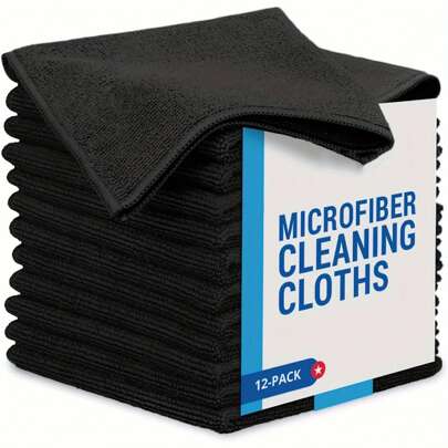 6pcs Super Absorbent Microfiber Cleaning Cloths - 12x12 Inches (30x30cm) High Performance Microfiber Towels, 1200+ Washable, Used For Kitchen Dirt And Liquids, Streak-Free Mirror Shine