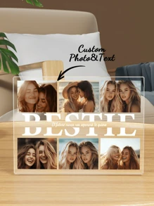 1 pièce Plaque acrylique personnalisée avec photo et texte personnalisé. Cadeau unique pour elle/lui, idéal pour la Saint-Valentin, la Fête des Mères, les anniversaires, les graduations, les mariages, la Fête des Pères. Pour la Saint-Valentin, pour la Fête des Mères, pour les anniversaires, pour la Fête des Enfants, pour la Fête des Pères, pour les graduations, pour les mariages, pour le réchaufement de maison, école, maison, bureau, personnalisé, unique, cadeaux idéaux pour lui, pour les anniversaires, pour la Saint-Valentin, pour la Fête des Mères, pour les mariages, pour le réchaufement de maison, Slow Summer Living