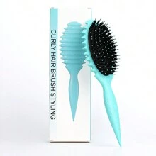 1PC New Upgrade Plus Detangler Hair Brush, Curl Defining Brush, Curly Hair Brush, Styling Brush For Detangling Shaping & Defining Curls, For Women And Men All Hair Types - Multicolor - View 13