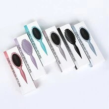 1PC New Upgrade Plus Detangler Hair Brush, Curl Defining Brush, Curly Hair Brush, Styling Brush For Detangling Shaping & Defining Curls, For Women And Men All Hair Types - Multicolor - View 7