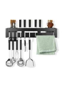Organizador de cuchillos y cucharas colgante - Negro - Ver 1