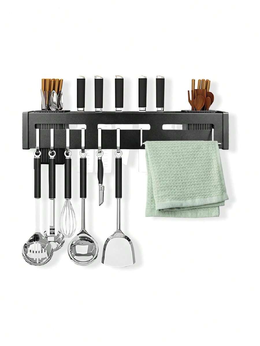 Organizador de cuchillos y cucharas colgante - Negro - Ver 1
