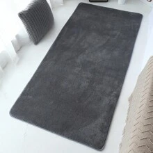 1pc Soft Solid Color Plush Carpet, Living Room Sofa Bedside Rug, Rectangular Minimalist Style Carpet, Washable Convenient Foot Mat - Creamy White - View 4