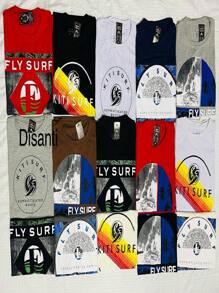 Kit 3 Men's T-Shirts 100% Cotton 30.1 - Multicolor - View 3