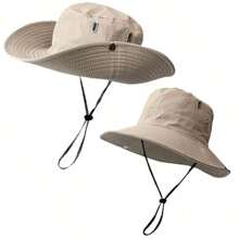 Unisex Sun Hat, Waterproof Wide Brim Bucket Hat Packable Boonie Hat For Fishing Hiking Gardening Safari Beach Casual