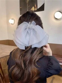 1个/2个/4个装 女士优雅雪纺多层大蝴蝶结发夹，多功能发饰，适用于马尾辫，时尚别致的爪夹发卡，适合上学、大学、冬季女性装扮，蝴蝶结，可爱，头部配饰，发夹，旅行，生日 - 彩色 - 查看 16