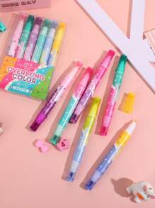 双头变色荧光记号笔绘画美术用品套装，适合学生使用