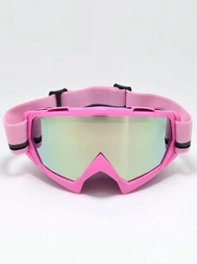 1 件女士时尚运动眼镜，2024 年新款复古大框架潮流简约高端多功能护目镜，防风双层彩色涂层防雾，适用于户外滑雪、旅行、装饰佩戴 - 彩色 - 查看 6