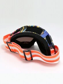 1 件女士时尚运动眼镜，2024 年新款复古大框架潮流简约高端多功能护目镜，防风双层彩色涂层防雾，适用于户外滑雪、旅行、装饰佩戴 - 彩色 - 查看 8