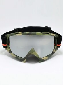 1 件女士时尚运动眼镜，2024 年新款复古大框架潮流简约高端多功能护目镜，防风双层彩色涂层防雾，适用于户外滑雪、旅行、装饰佩戴 - 彩色 - 查看 4