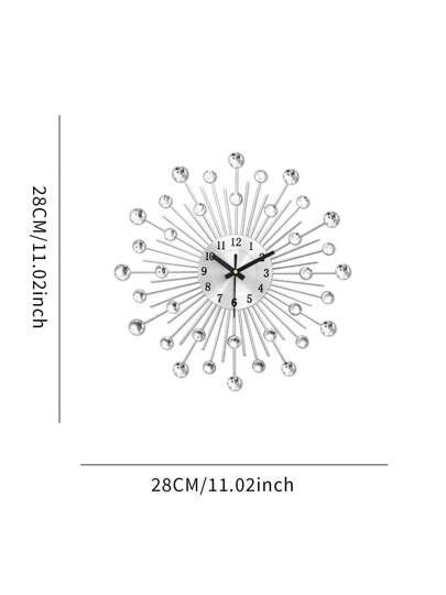 1pc Moderne Metal Wand Clock, Silent Art Home Living Room, Bedroom, Hotel, Cafe, Office, Ho warming Festival ation, Room Birthday Graduation Klok Bedroom Dormitory Back To School view 4