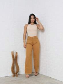 Women's Wide Leg Pants Elegance Comfort Fashion Casual And Chic - Lạc đà - Xem 1