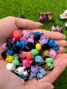 50pcs-Mini Resin Ducks With Sunglasses Hat Tiny Duck Figurines Multicolor Miniature Halloween Resin Duck Figures, Tiny Miniature Ducks Mini With Xmas Hat Figures Tiny Duck Accessories For Craft Home Prank Game Dollhouse Party For Xmas, Craft,Slime, Home Decorations,Christmas Party Gifts,Mini Ducks,Horticultural Ornaments - Multicolor - View 7